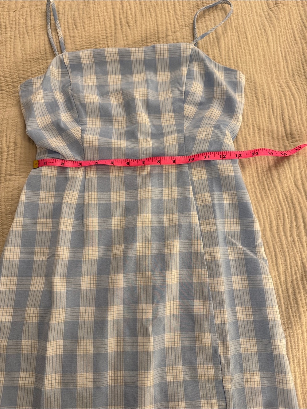 bp Light Blue and White Plaid Dress - Picture 6 of 6